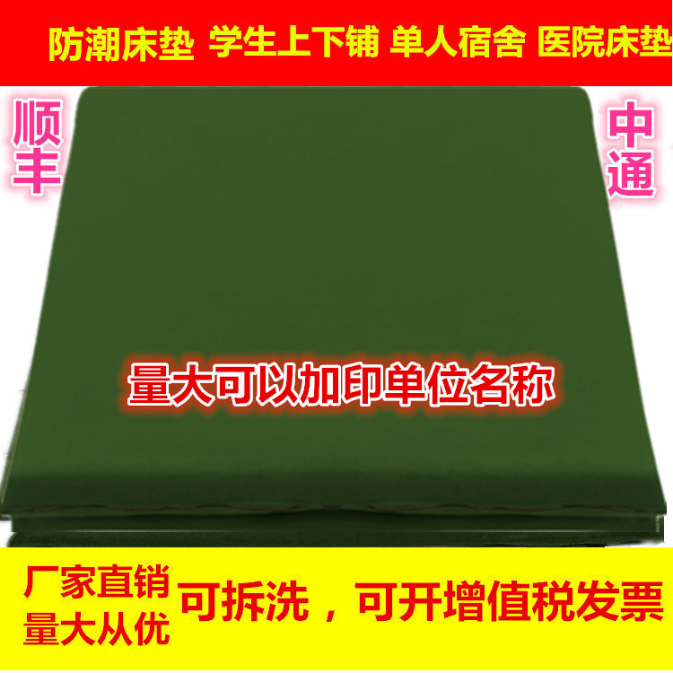 防潮绿色硬质棉垫地铺床垫热熔棉 垫防潮保暖棉垫宿舍学生单人垫