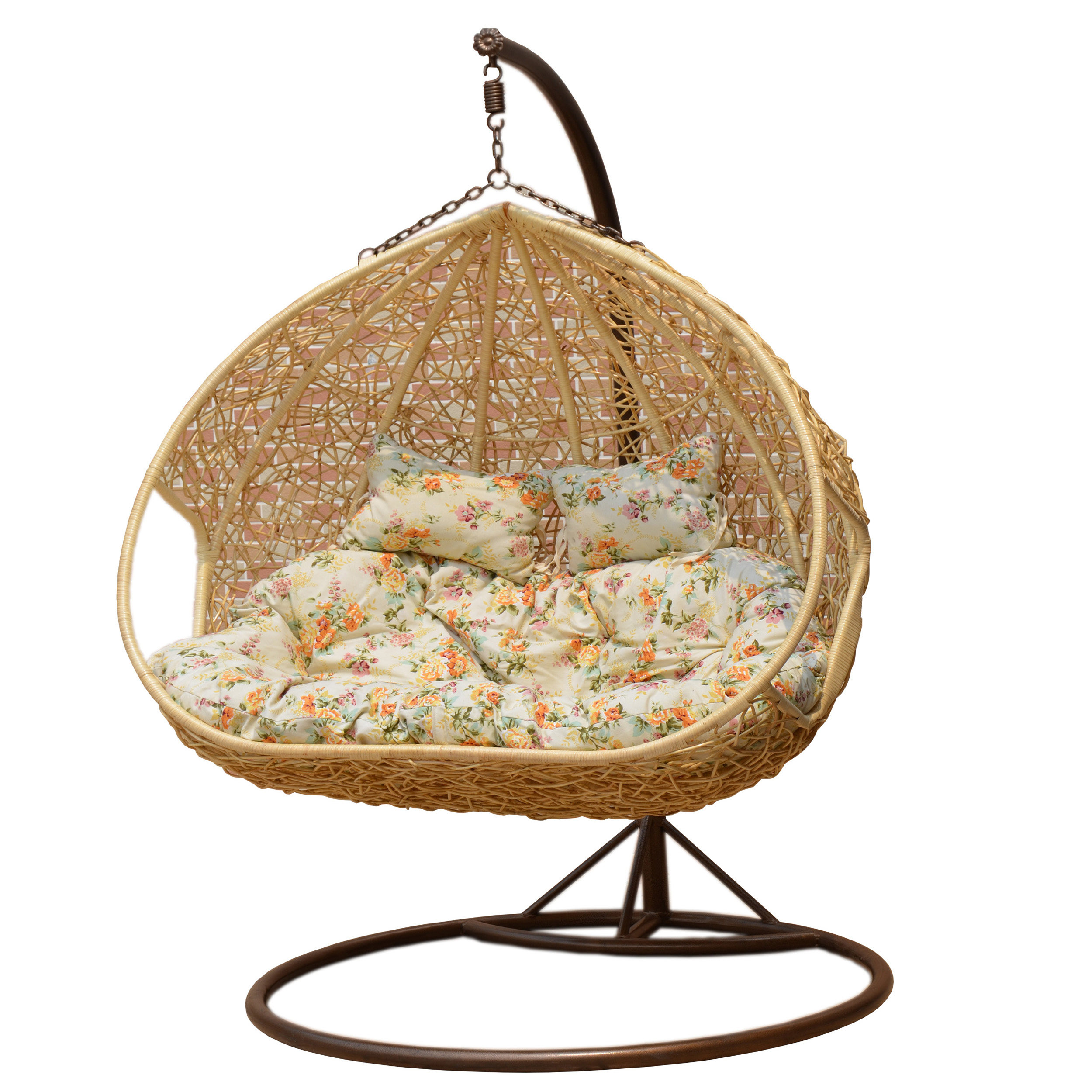 双人真藤摇篮椅吊椅秋千 阳台