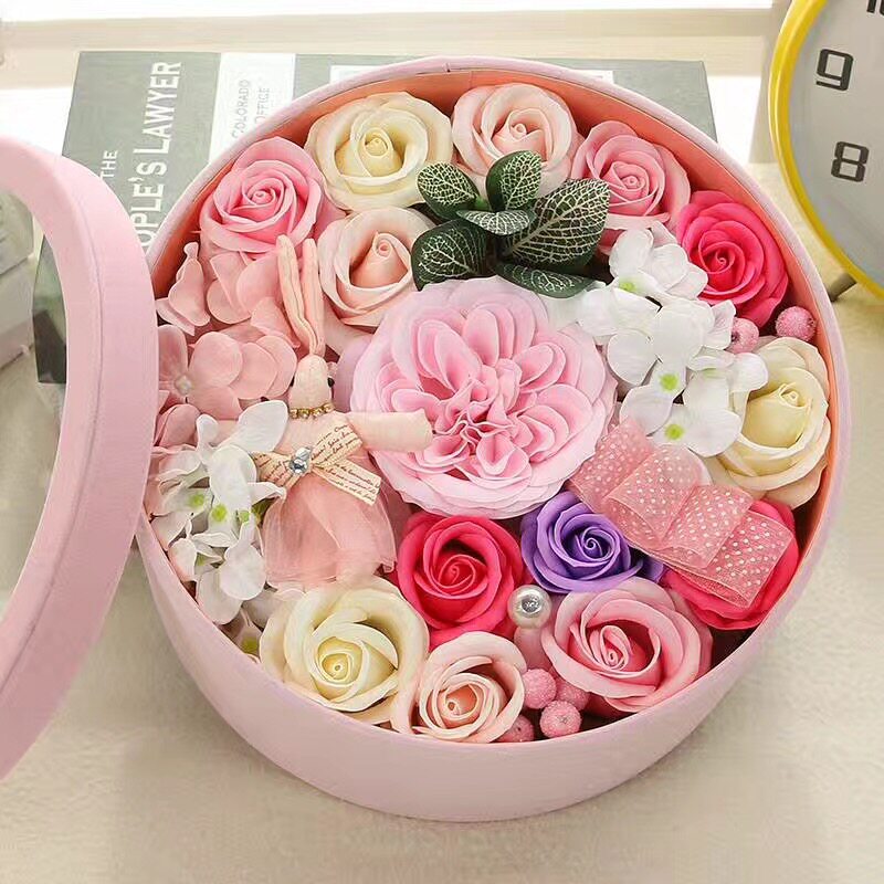 情人节生日礼物闺蜜送女友浪漫创意混搭肥皂花香皂玫瑰花束礼盒