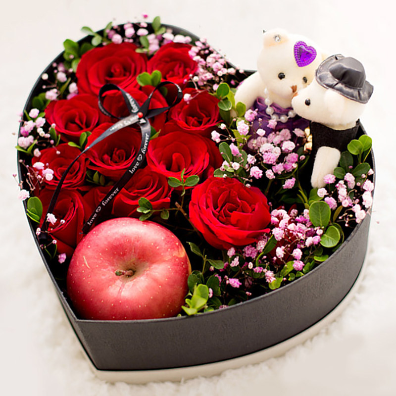 生日鲜花平安夜红玫瑰玫瑰花礼盒鲜花速递深圳北京上海广州鲜花速递