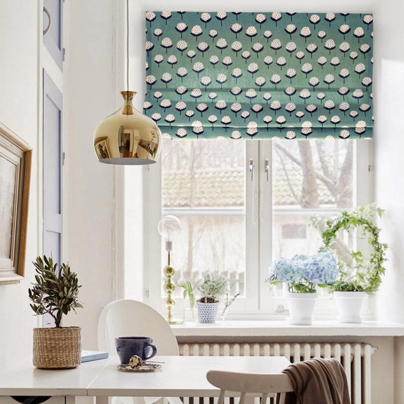 北欧罗马帘遮光升降帘卷帘手拉式小窗户升降短帘飘窗遮阳帘拉帘