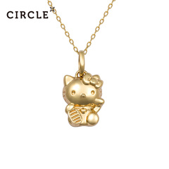 Circle日本珠宝  10K黄金项链  HelloKitty系列招财猫 正品