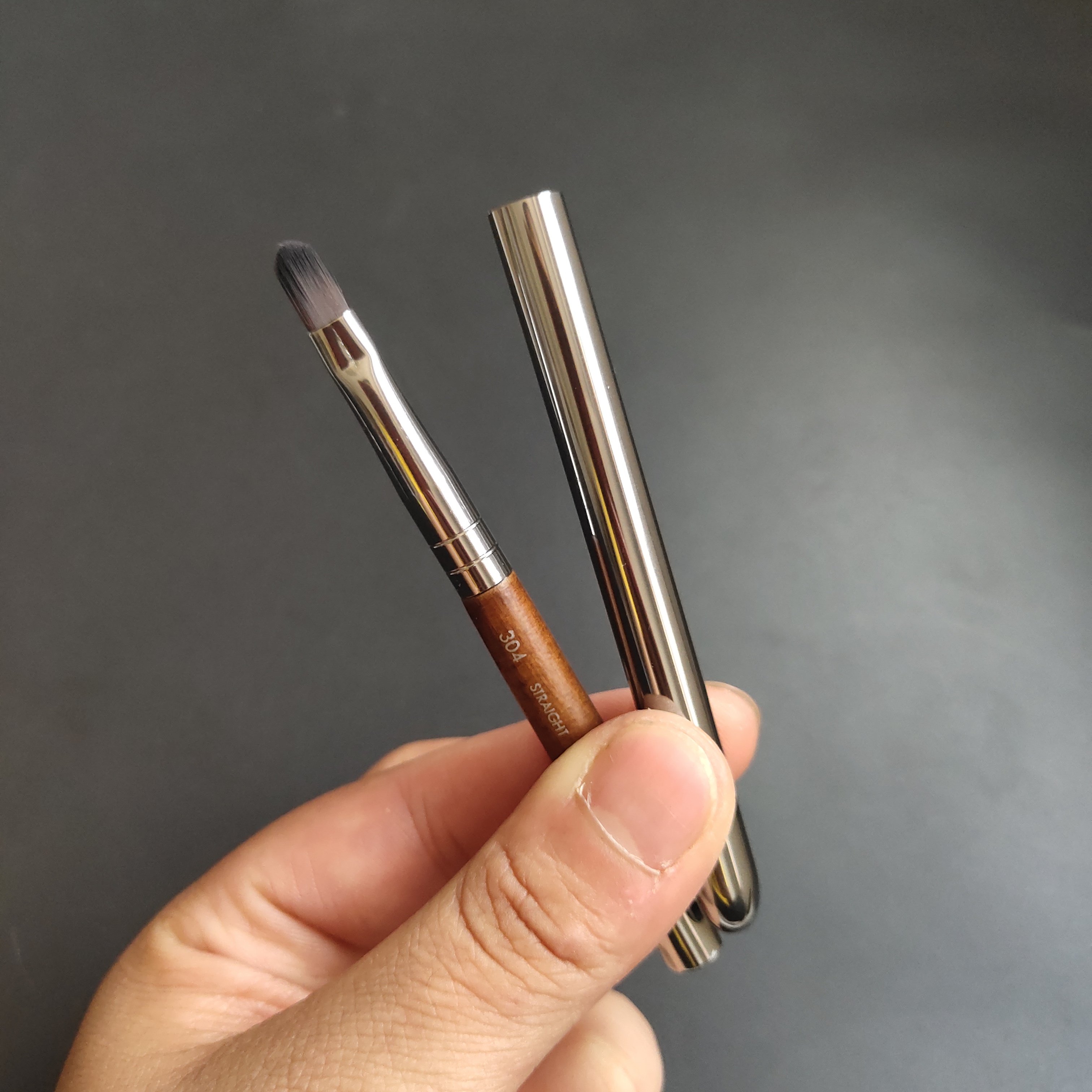 make up同款原木304便携款可拼接带盖唇刷口红刷遮瑕刷