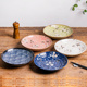 日本进口樱花餐具套装家用陶瓷菜盘餐盘水果盘日式釉下彩深盘平盘