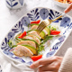 爱悦居蓝枫林日本进口陶瓷日式餐具米饭碗盘子家用面碗小碗北欧风