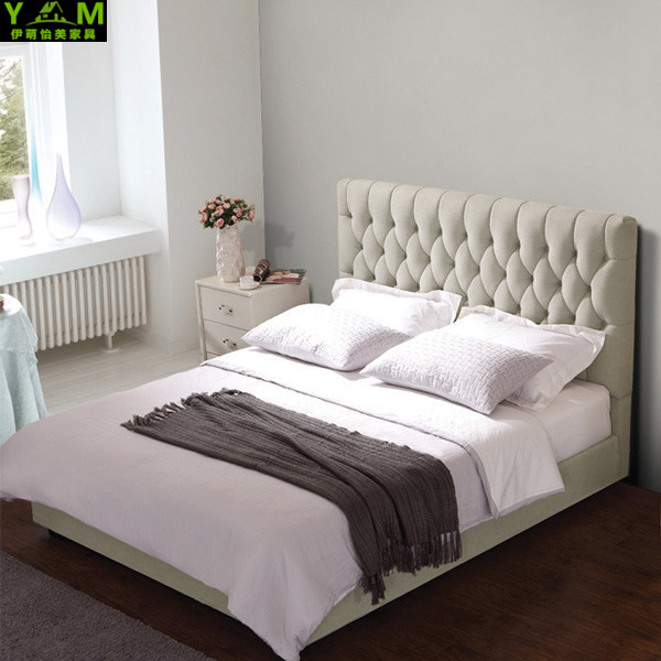 布艺现代欧式新古典古典床小户型单人床软包北欧布艺床