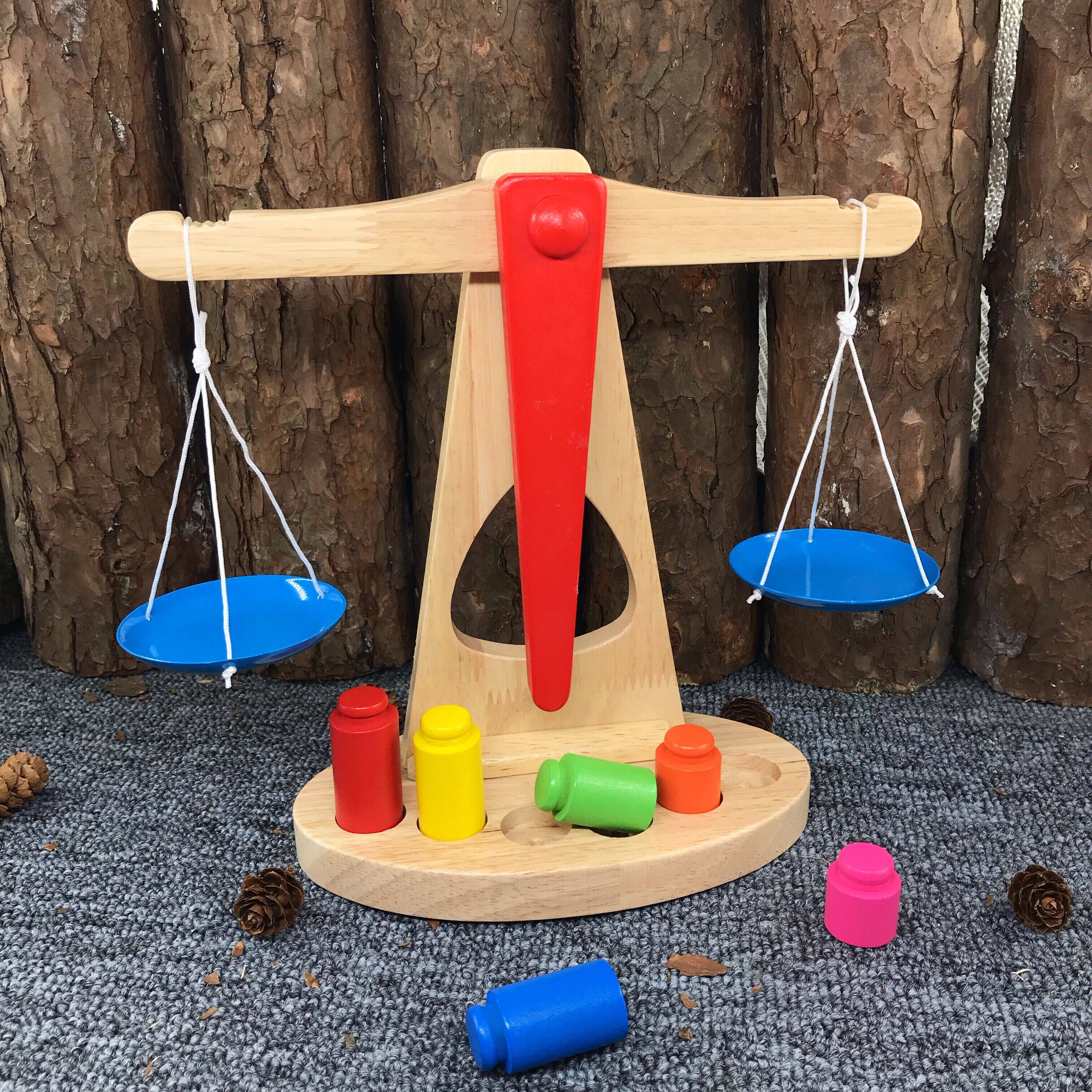 木制天平枰幼儿童称重实验平衡游戏幼儿园教具宝宝早教益智玩具优惠券