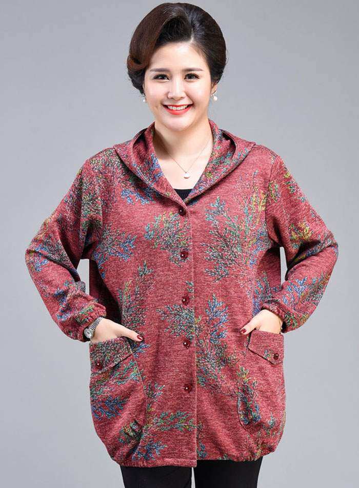 特大码女装200斤加肥胖加大妈妈装中老年人秋装老太太春秋天外套