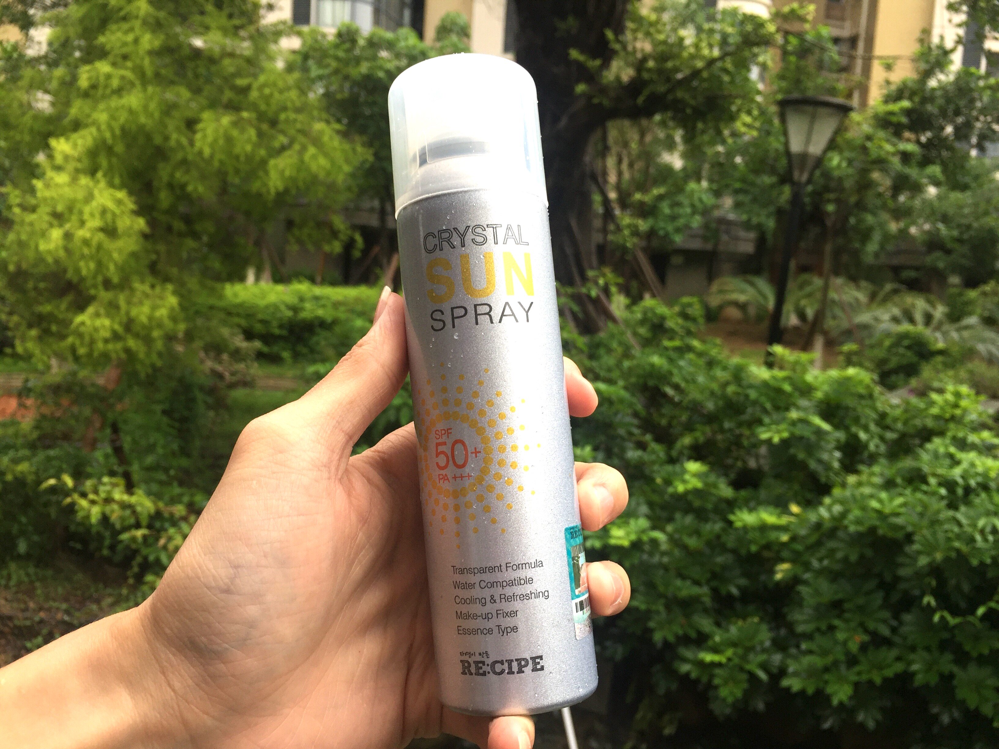韩国正品 recipe/莱斯璧水晶防晒喷雾spf50 /pa 防水全身防晒