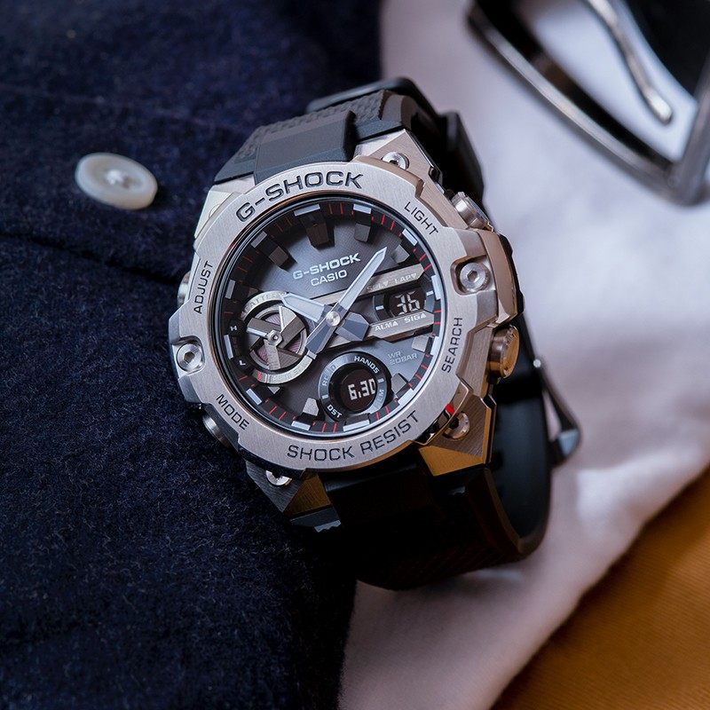 特价卡西欧光动能男表_卡西欧手表男g-shock钢铁之心光动能蓝牙gst-b