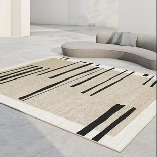 客厅地毯茶几毯2024新款轻奢高级感防水免洗可擦家用卧室床边地垫