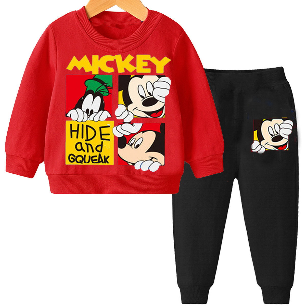 男童套装洋气长袖儿童休闲套头童装女童运动服婴幼儿宝宝卡通套装