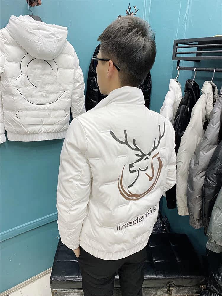 热销精神小伙外套 社会冬季 羽绒_白鸭绒羽绒服男冬季新款韩版潮流鹿