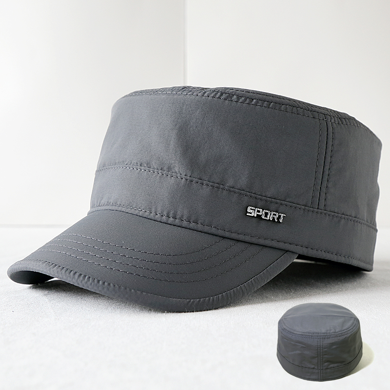 男帽子春夏秋季后封口户外透气平顶帽防晒遮阳帽全封闭速干鸭舌帽