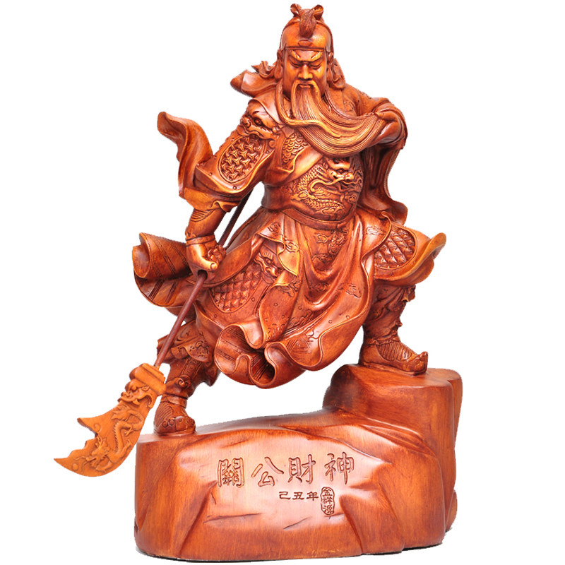 关公摆件关公像关公佛像关羽武财神关二爷财神爷大号树脂家居饰品-mc
