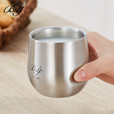 B & y304 stainless steel double layer children's water cup coffee cup white wine cup tea cup anti scalding double layer children's Cup Baby Cup