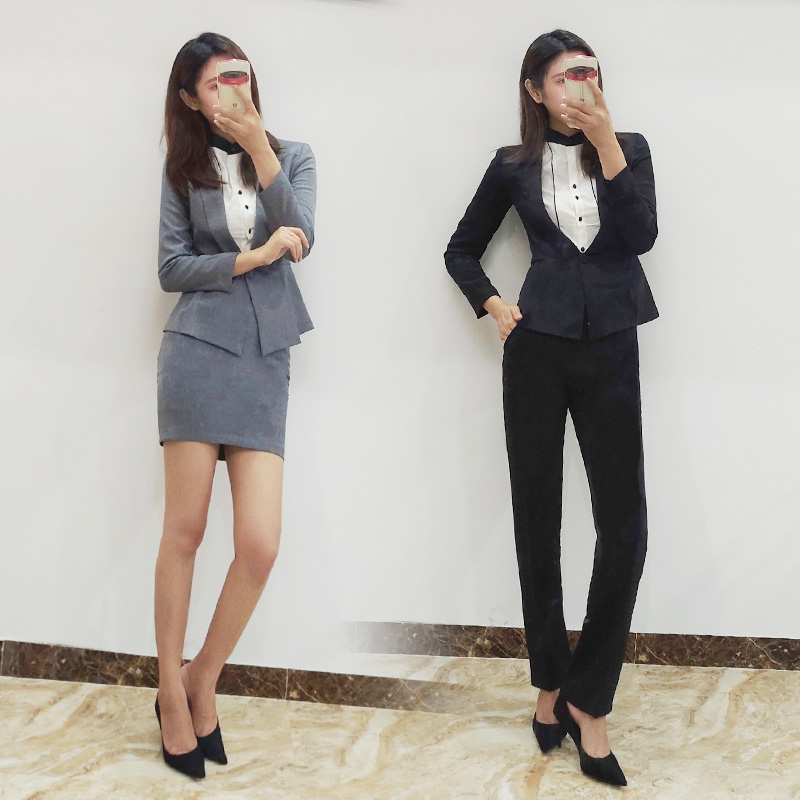 春秋新款职业装气质女神范套装三件套裙商务正装西服工作服女|msdalam kategori Butik wanita / wanita, menetapkan/pakaian seragam pelajar/seragam kerja, skirt kerjaya guaman - dari Buy2taobao.com untuk memberikan perkhidmatan ejen Taobao profesional membeli