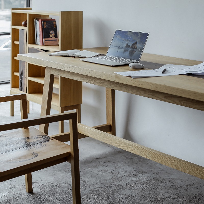 野径生活 穿越大桌书桌餐桌现代简约实木北欧客厅多用途工作台