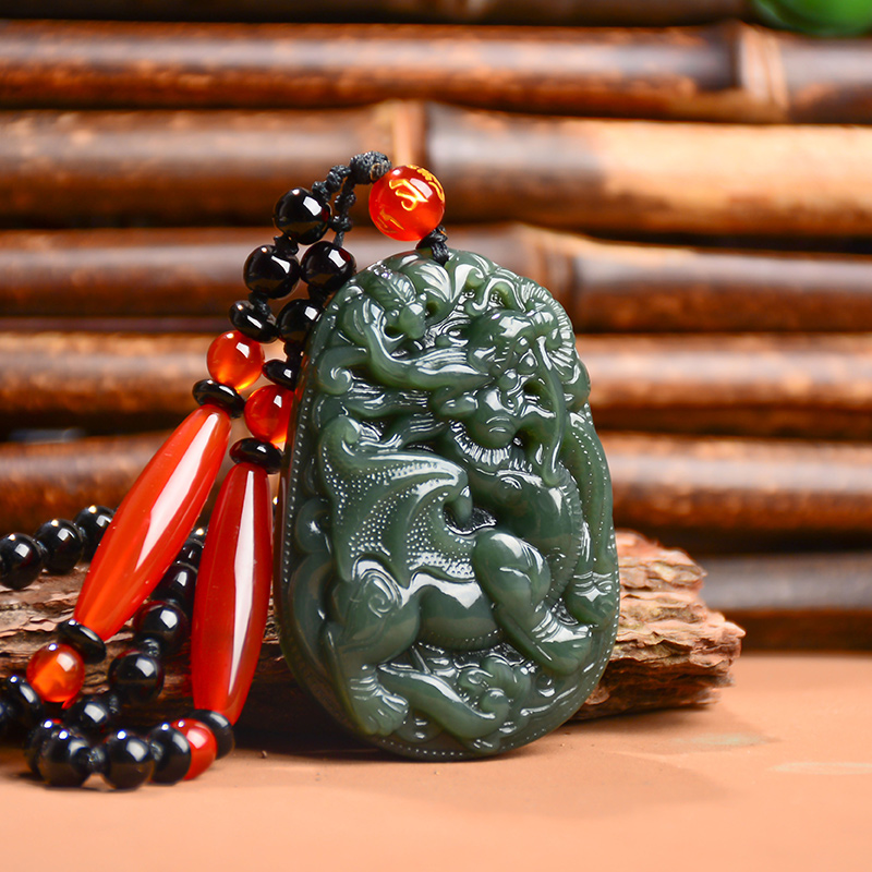 开光新疆和田玉貔貅吊坠男款男士招财辟邪玉坠天然玉石皮休玉项链