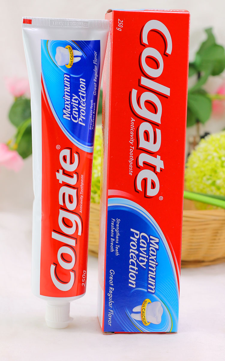 热销高露洁牙膏 进口 香港 美白_香港进口colgate高露洁牙膏清新型250
