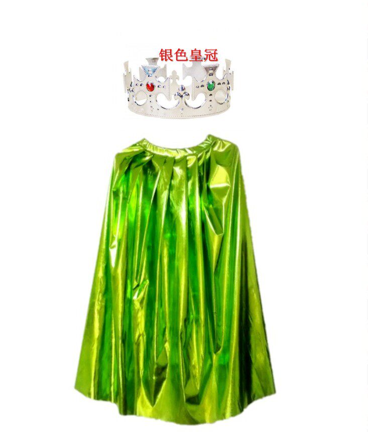 儿童绿色披风 儿童青蛙王子服装 儿童绿巨人披风 儿童绿色服装