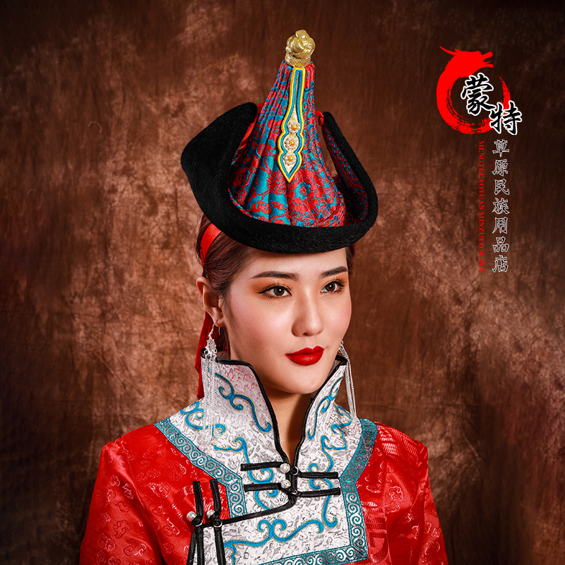 特价蒙古服装女_蒙古族蒙古帽 舞蹈表演服装配饰帽子头饰蒙古女帽包邮