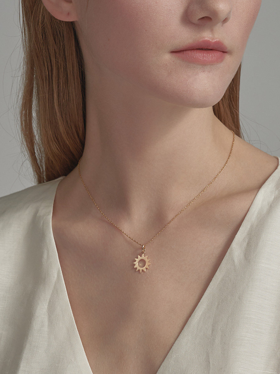 terra太阳项链女简约14k金个性小众高级感ins网红锁骨链欧美风潮
