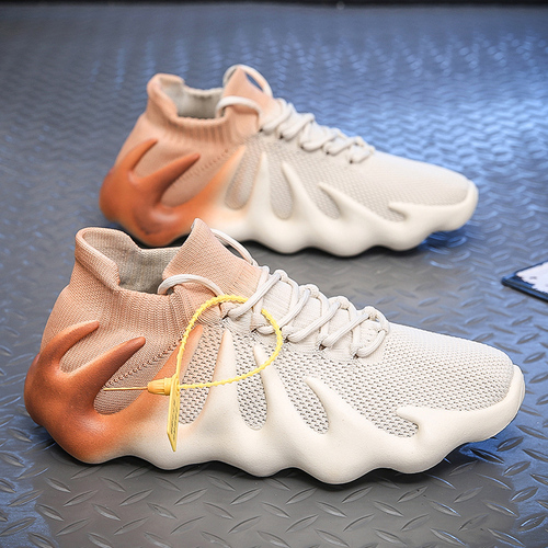 新款火山底椰子鞋450休闲运动鞋飞织八爪男鞋渐变色鞋摆拍451p40