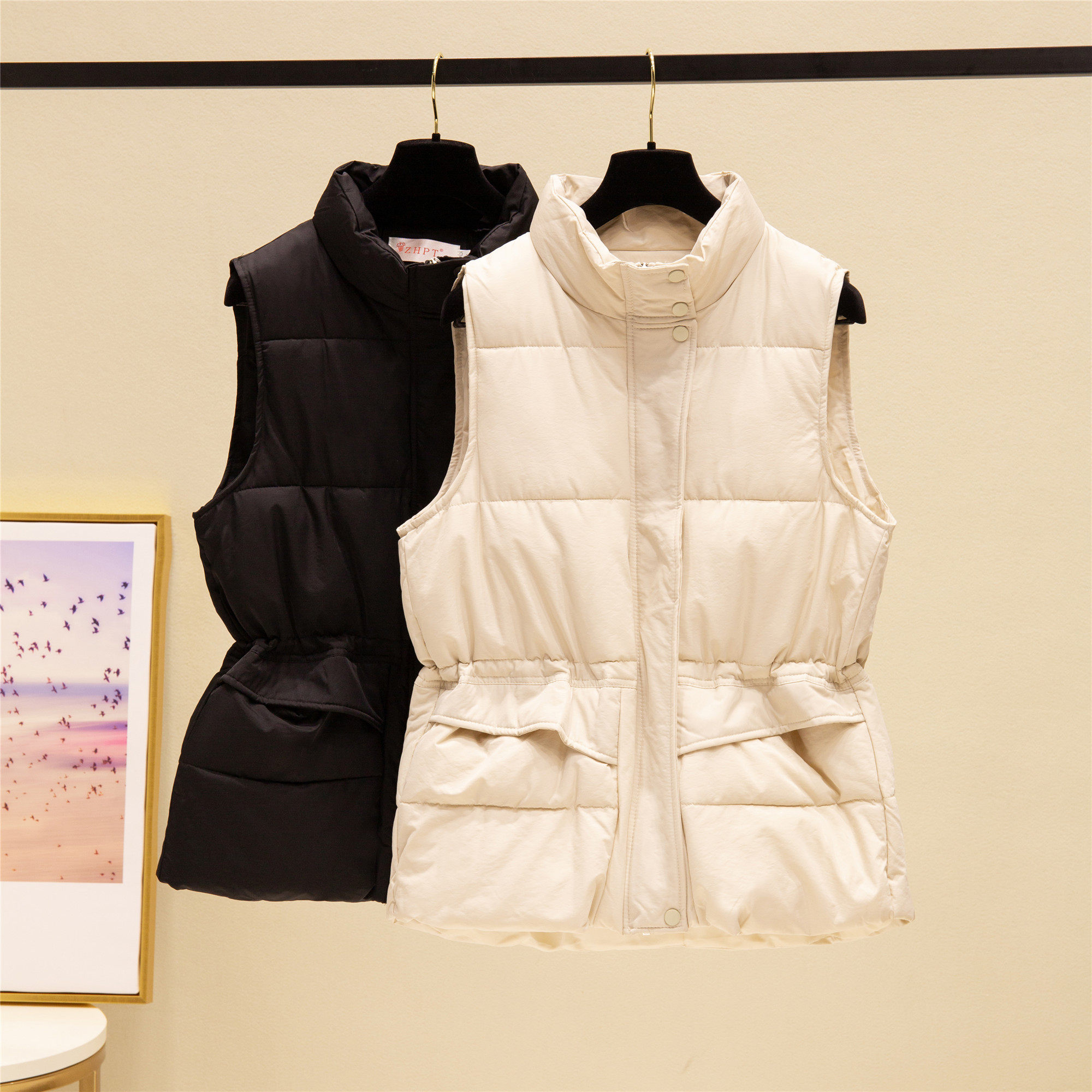 2020秋冬季新款韩版宽松坎肩短款羽绒棉马甲女士外穿马夹背心外套