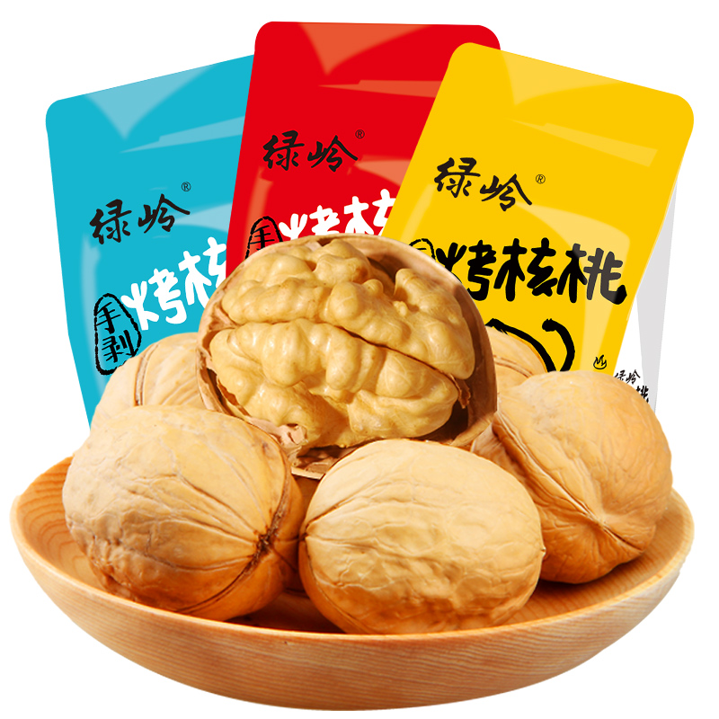 绿岭烤核桃108g*3袋薄壳新货手剥熟仁纸皮核桃薄皮蜂蜜味在类目 零食/坚果/特产, 山核桃/坚果/炒货, 纸皮/薄皮核桃中 - 来自Buy2taobao.com提供专业的淘宝代购服务