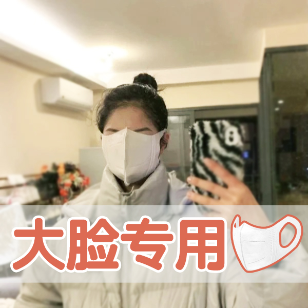 一次性口罩大脸3D立体女男士大码三层潮透气加大防尘熔喷布口罩