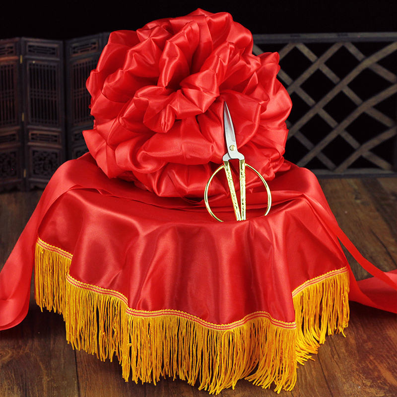 颁奖表彰 开业剪彩 婚车新车红花 红绸布绸缎大红花球 大红花