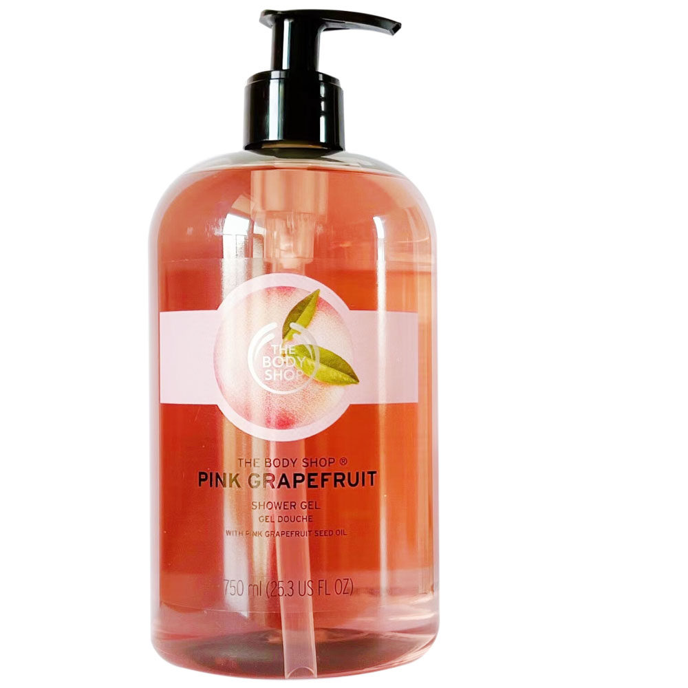 thebodyshop粉红葡萄柚西柚沐浴露750ml大容量家庭沐浴露