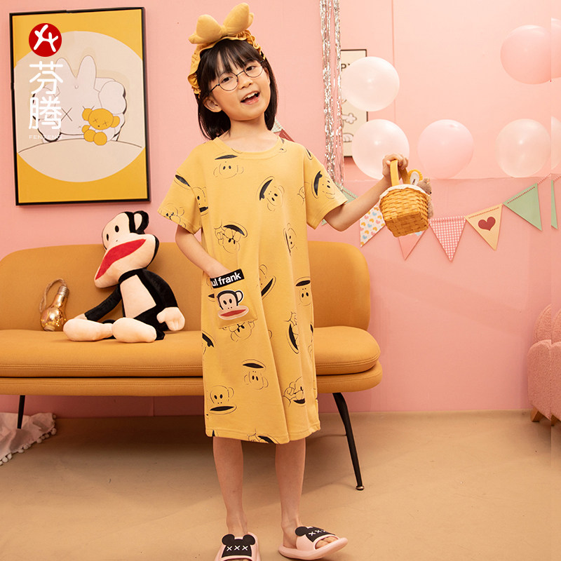 芬腾大嘴猴童装卡通女童夏季睡裙