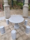 休闲户外石圆桌子椅天然花岗岩别墅桌椅家用中式花园庭院石桌石凳