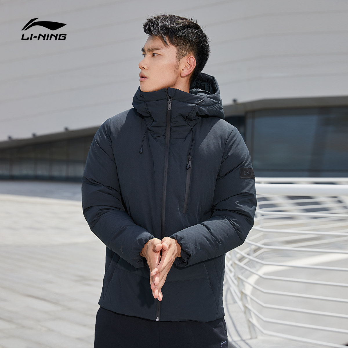 李宁羽绒服长款男
