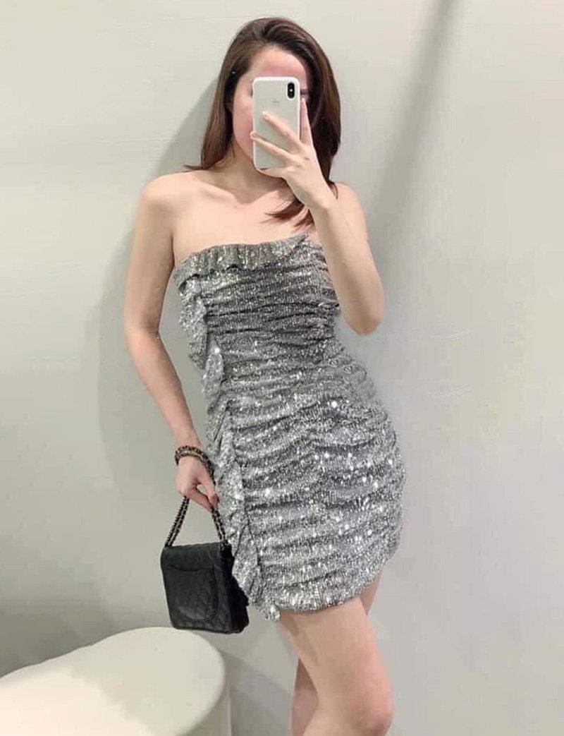 9性感连衣裙抹胸夜店女装夏季韩版低领裹胸裙公主显瘦心机短裙子潮已