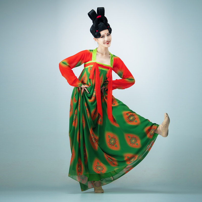 古典舞蹈演出服唐宫夜宴女子群舞表演服荷花奖春晚同款襦裙唐定制