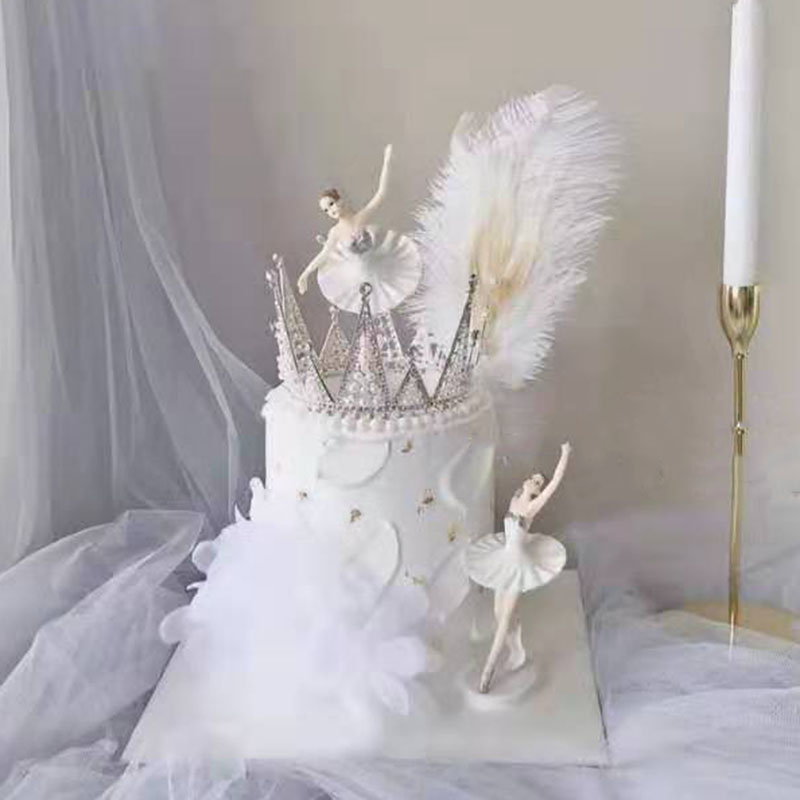 烘焙蛋糕装饰芭蕾舞者少女团摆件婚礼