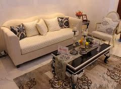 简约后现代欧式沙发组合布艺实木沙发小户型客厅书房成套家具定制