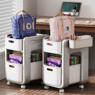 书包置物架可移动小推车收纳宿舍好物书架桌下放书包夹缝放置神器