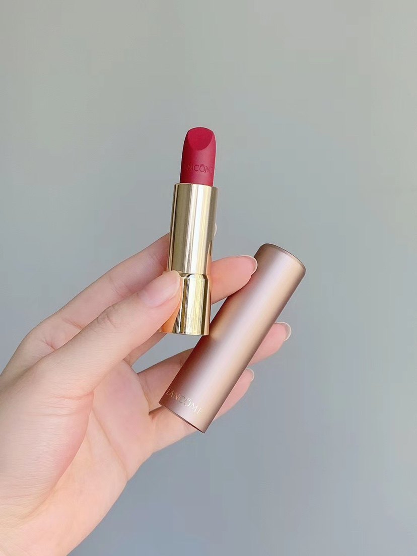 兰蔻菁纯唇膏持久显色雾面哑光口红888小野莓一般贸易盒子微瑕