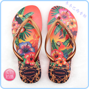 gucci藍標 現貨巴西代購 Havaianas slim tropical 哈瓦那細帶人字拖 金屬標 gucci