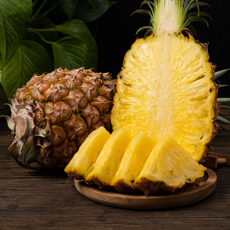 金钻凤梨2个大果海南凤梨甜蜜多汁新鲜无眼大菠萝热带水果