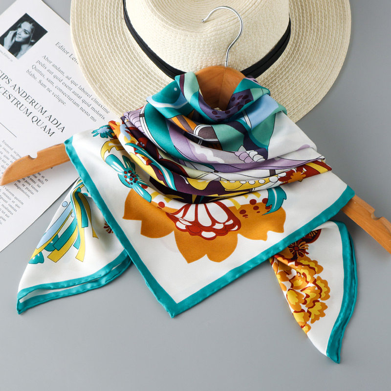 w家尾货 100%桑蚕丝真丝大方巾桑蚕丝围巾 12生肖系列丝巾丝绸