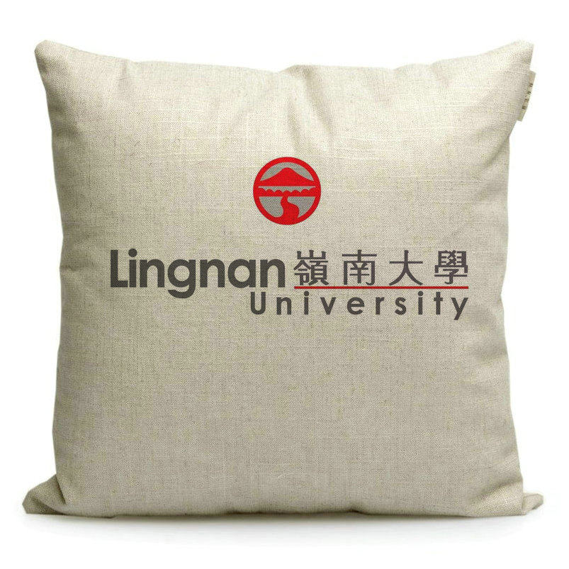 香港岭南大学周边校友会纪念品定制礼品校徽沙发靠垫靠枕抱枕