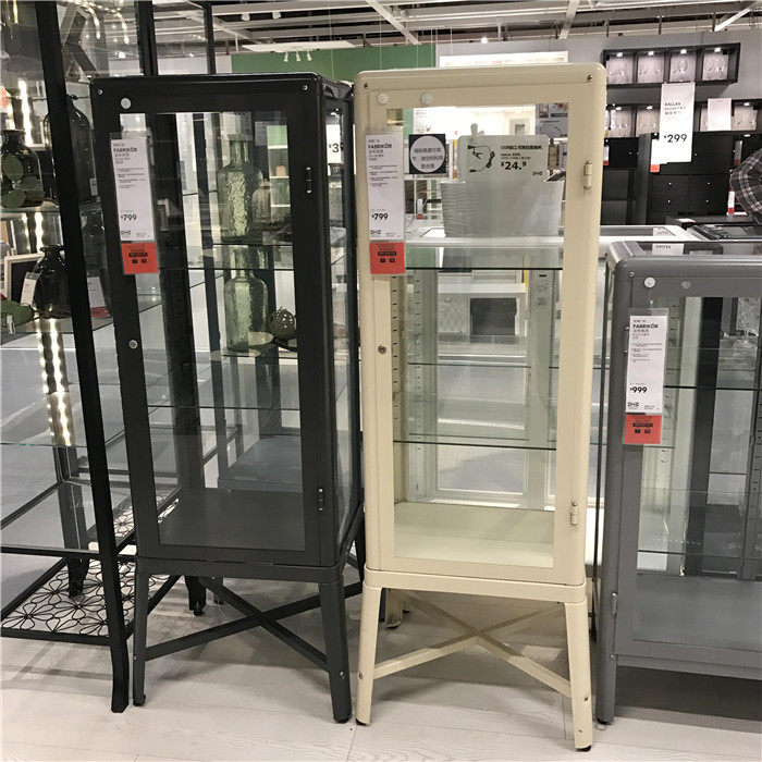 宜家ikea法布利克简约玻璃展示柜手办乐高收纳柜最后一批正品代购