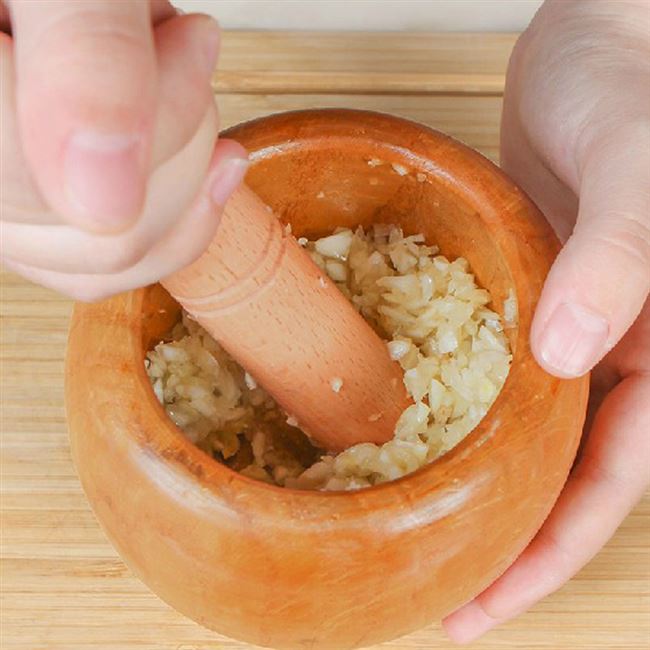 实木捣蒜器图片