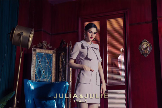 【JULIA&JULIE】意大利品牌代购 镶钻蝴蝶结 气质 连衣裙|msdalam kategori Butik wanita / wanita, pakaian - dari Buy2taobao.com untuk memberikan perkhidmatan ejen Taobao profesional membeli