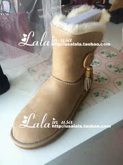 LALA 特 美国代购 UGG BAILEY 贝利纽扣流苏饰女士皮毛一体雪地靴